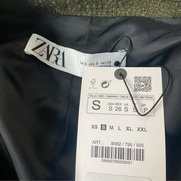 Blogger’s Fave! Zara Textured Shoulder Pad Jacket Blazer - S - Picture 12 of 13